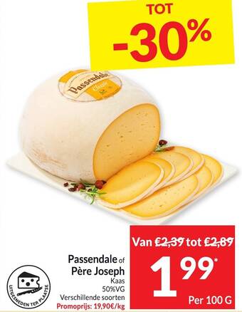 Intermarché Passendale of Père Joseph Kaas 50%VG 100g aanbieding
