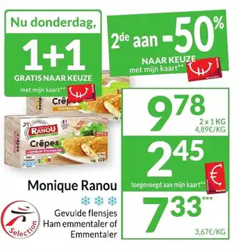 Monique Ranou Gevulde flensjes Ham emmentaler of Emmentaler