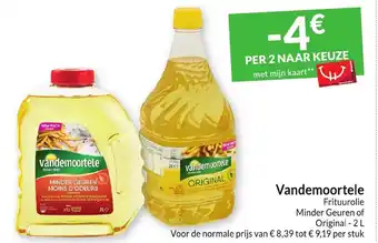 Intermarché Vandemoortele Frituurolie Minder Geuren of Original - 2 L aanbieding