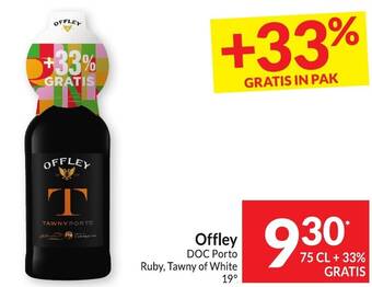 Intermarché Offley DOC Porto Ruby, Tawny of White 19° 75 CL +33% GRATIS aanbieding