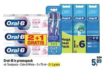 Makro Oral-b tandpasta - calm + white aanbieding