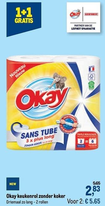 Makro Okay keukenrol zonder koker aanbieding