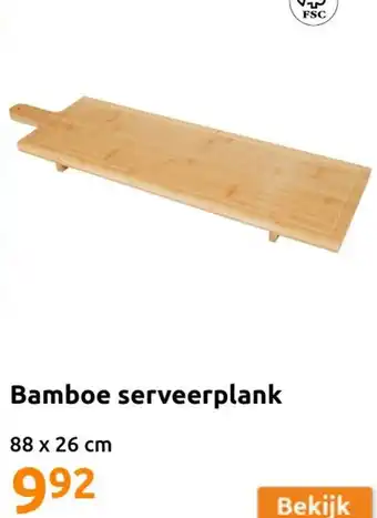 Action Bamboe serveerplank 88 x 26cm aanbieding