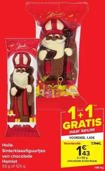 Carrefour Holle sinterklaasfi guurtjes van chocolade hamlet aanbieding