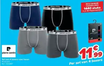 Carrefour Set van 4 boxers voor heren aanbieding