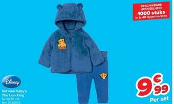 Carrefour Set voor baby’s the lion king aanbieding