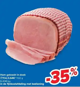 Carrefour Ham gekookt in doek aanbieding