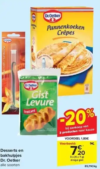 Carrefour Desserts en bakhulpjes dr. oetker aanbieding