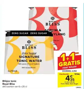 Blikjes tonic royal bliss