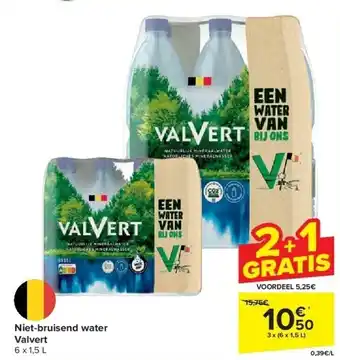 Niet-bruisend water valvert