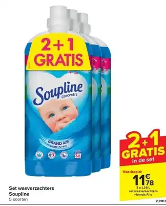 Carrefour Set wasverzachters soupline aanbieding