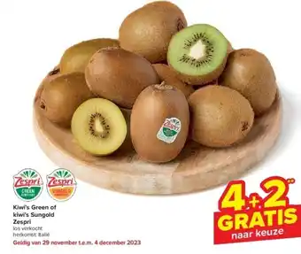 Carrefour Kiwi’s green of kiwi’s sungold zespri aanbieding