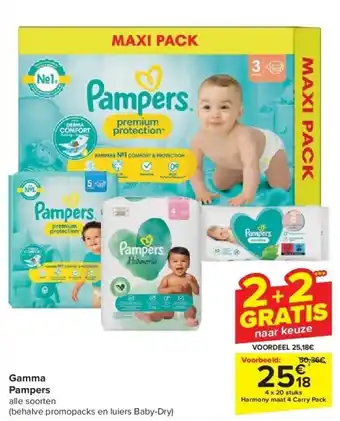 Carrefour Gamma pampers aanbieding