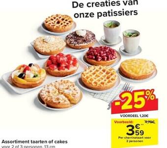 Carrefour Assortiment taarten of cakes aanbieding
