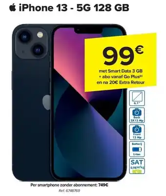 Carrefour Iphone 13 - 5g 128 gb aanbieding