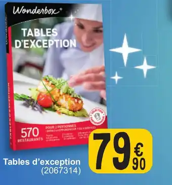 Wonderbox Tables d'exception (