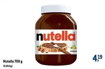 Makro Nutella 700 gram aanbieding