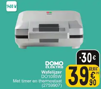 DOMO ELEKTRO Wafelijzer DO1085W 1400W