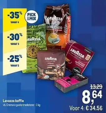 Makro Lavazza koffie crema e gusto tradizione aanbieding