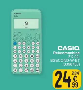 CASIO Rekenmachine FX-92- BSECOND-W-ET
