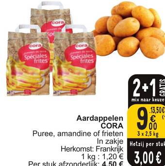 Cora Aardappelen CORA 3 x 2.5kg aanbieding