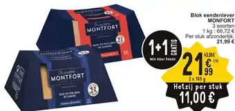 MONFORT Blok eendenlever 2 x 160g