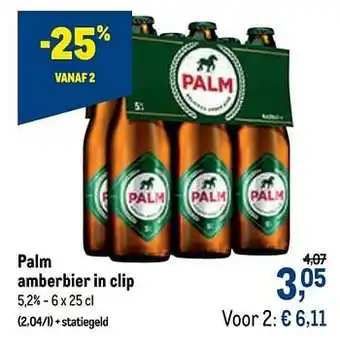Palm amberbier in clip