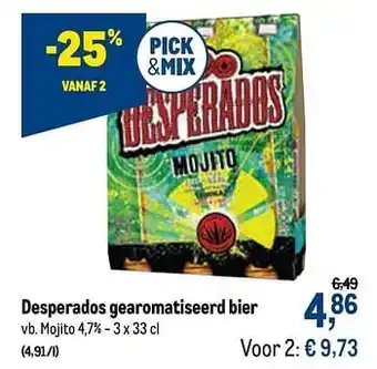 Makro Desperados gearomatiseerd bier mojito 33 cl aanbieding