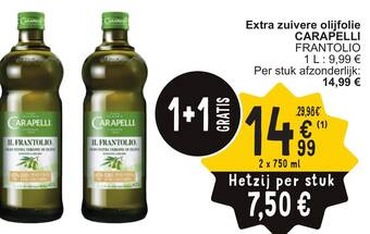 Cora CARAPELLI Extra zuivere olijfolie 2 x 750ml aanbieding