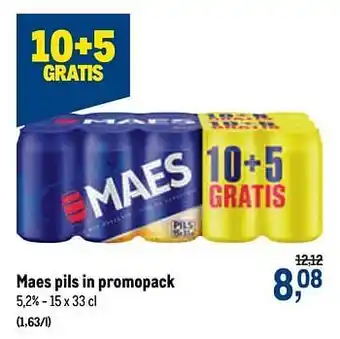 Makro Maes pils 15x33 cl aanbieding