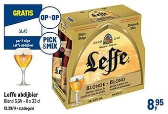 Makro Leffe abdijbier 8x33 cl aanbieding