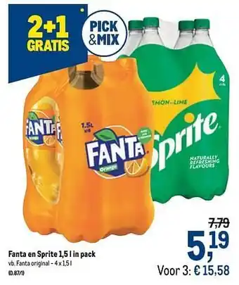 Fanta original 4x1,5 liter