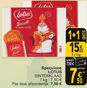 Cora LOTUS SINTERKLAAS Speculoos 2 x 1kg aanbieding