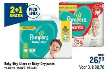Baby-dry luiers en baby-dry pants luiers