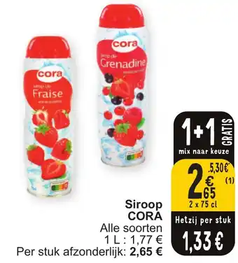Siroop CORA 2 x 75cl