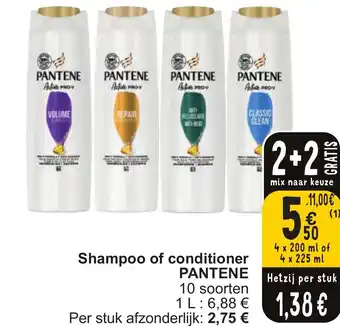 Cora PANTENE Shampoo of conditioner aanbieding