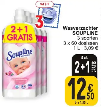 Cora SOUPLINE Wasverzachter 3 x 1.35L aanbieding