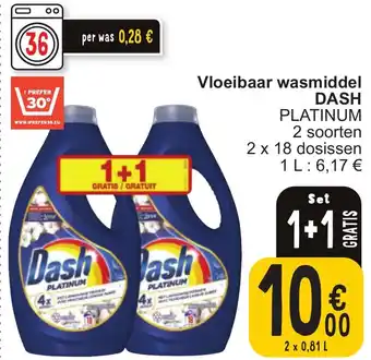 Cora DASH PLATINUM Vloeibaar wasmiddel 2 x .81L aanbieding