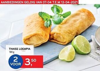 Alvo Thaise loempia aanbieding