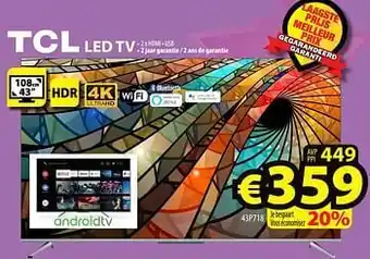 ElectroStock Tcl led tv 43p718 aanbieding