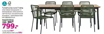 Leen Bakker Tuinset lunas-loire 7-delig aanbieding
