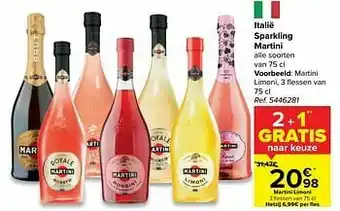 Carrefour Italië sparkling martini limoni aanbieding