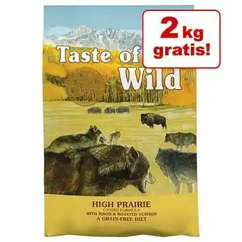 Zooplus Tijdelijke aanbieding! 12.2 + 2 kg gratis Taste of the Wild Hondenvoer - 12,2 kg High Prairie Puppy aanbieding