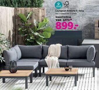 Leen Bakker Loungeset ardeche 6-delig aanbieding