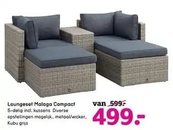 Leen Bakker Loungeset malaga compact aanbieding