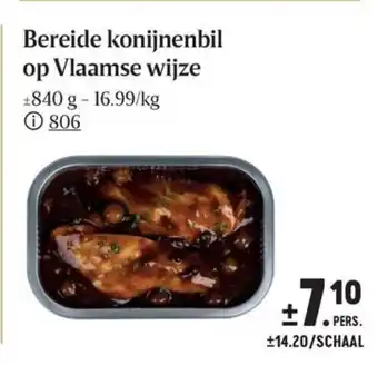 Bereide konijnenbil op Vlaamse wijze 840 g