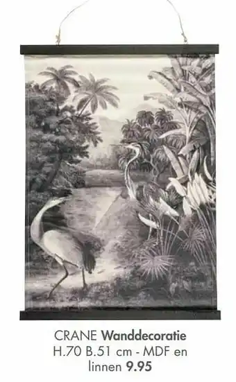 Crane wanddecoratie