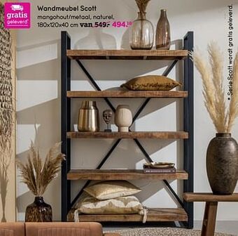 Leen Bakker Wandmeubel scott aanbieding