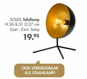 Casa Soleil tafellamp lamp aanbieding