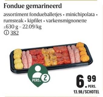 Buurtslagers Fondue gemarineerd 630g aanbieding